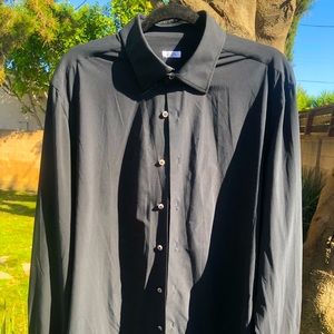 Barba Men’s Black Silk Button Up Shirt